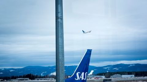 SAS-fly på Gardermoen.