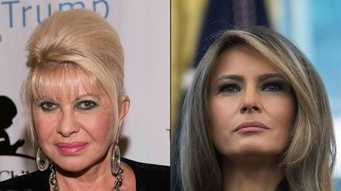 Ivana (til venstre) og Melania Trump er ikke helt enige.