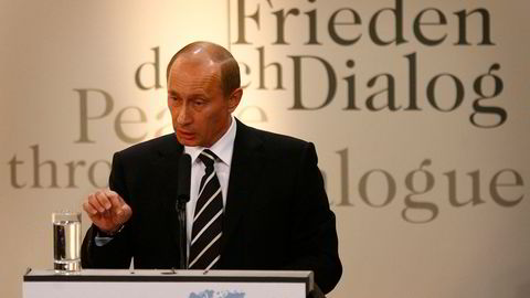 President Putins tordentale mot Vesten i 2007 ble også holdt i München: «Dere misbrukte vår svakhet, men nå er vi ikke svake lengre», sa Putin.