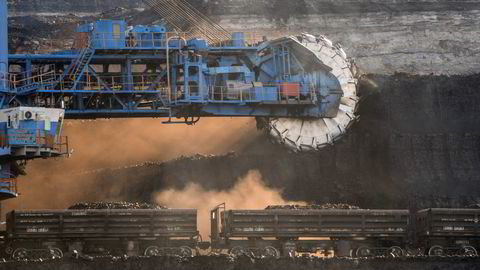 Siberian Coal Energy Companys (SUEK) dagbrudd for kull i Borodino, ikke langt fra Krasnojarsk i Russland.