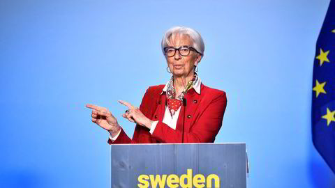 ECB-sjef Christine Lagarde var på besøk i Stockholm i forrige uke. Anledningen var et møte mellom finansministrene i EU og ledere for landenes sentralbanker.