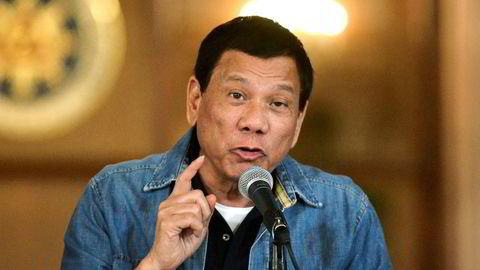 Filippinenes president Rodrigo Duterte snakker som regel rett fra levra.