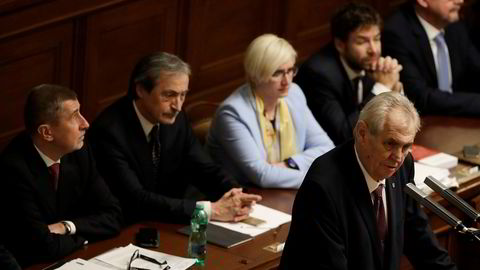 Tsjekkias president Milos Zeman under en tale i nasjonalforsamlingen tidligere denne uken.