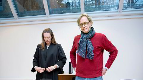 Norwegian Wood-gründer Jørgen Roll og hans advokat Kaja Stolpestad Kapstad i Advokatfirmaet Haavind.