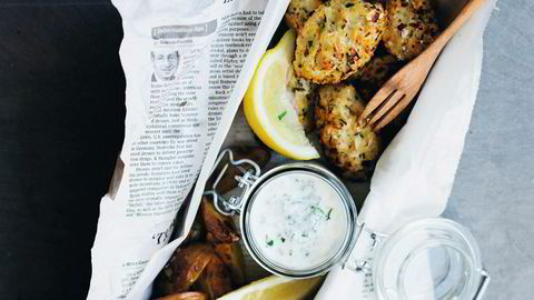 Lettvint. – Med litt tartarsaus og sitron på toppen føles det ganske ekte, sier David Frenkiel om vegetarvarianten av fish & chips – fritert blomkål og potetchips som får steke sammen.