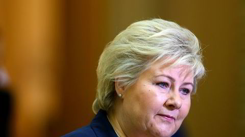 Statsminister Erna Solberg beklager Skatteetatens skattetabbe.