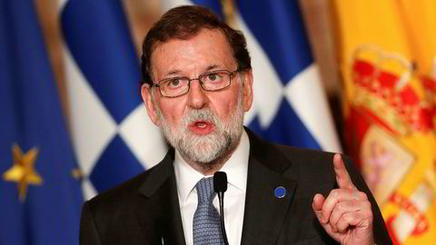 Spanias statsminister Mariano Rajoy setter hardt mot hardt.