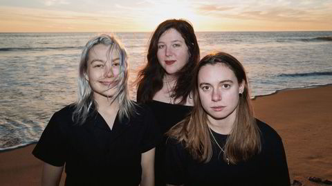 Tre genier fra amerikansk alternativrock: Phoebe Bridgers (fra venstre), Lucy Dacus og Julien Baker.