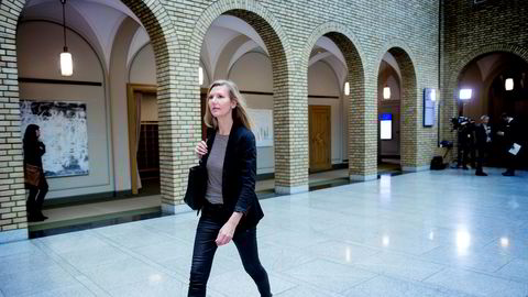 Marianne Marthinsen (Ap) vil ikke ha tilbake jobben hun mistet til Trond Giske. Her i vandrehallen på Stortinget.