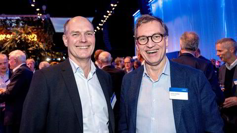 Roger (til venstre) og Kristian Adolfsen deltok på NHos årskonferanse, og er kritiske til formuesskatten.