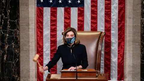 Lederen for Representantenes hus, demokraten Nancy Pelosi, ledet avstemningen om riksrett tidligere denne uken.