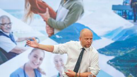 Finansminister Trygve Slagsvold Vedum (Sp) presenterte Perspektivmeldingen 2024 i august.