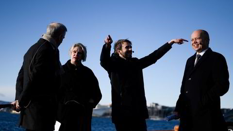 Regjeringen lanserte sin storstilte havvindsatsing på kaikanten i Oslo 9. februar i fjor.