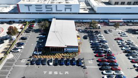 Tesla-fabrikken i Fremont i California.