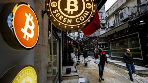En bitcoin-autumoat i Istanbul.