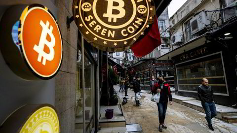 En bitcoin-autumoat i Istanbul.