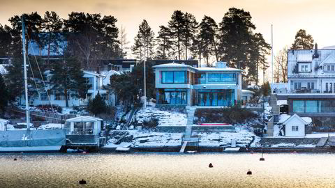 Investor Christian Saure har nylig solgt denne luksusboligen i sjøkanten på Snarøya. Meglerhuset Sem &amp; Johnsen har tatt oppgjørspant på 132 millioner kroner i boligen.