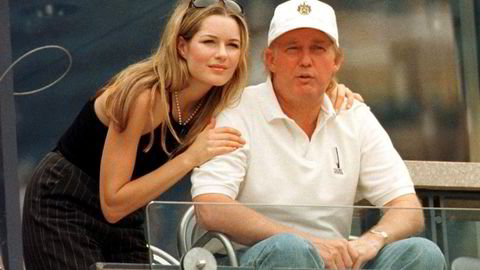 Celina Midelfart og Donald Trump var sammen på et idrettsarrangement i 1998.