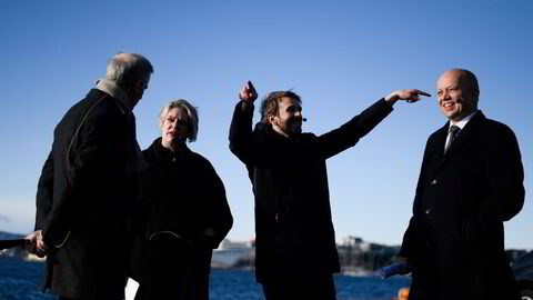 Regjeringen lanserte sin havvindstrategi på bryggekanten i Oslo 9. februar 2022.