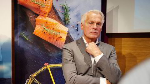 Gustav Witzøe har grunn til å være fornøyd med Salmars resultat for andre kvartal. Her er han avbildet i Trondheim i august 2021, da selskapet sammen med Aker lanserte store planer om havbruk til havs.