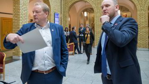 Energipolitisk talsperson i Frp, Terje Halleland, (t.v.) Her med Jon Georg Dale.