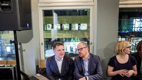 Sjefredaktør i Aftenposten Espen Egil Hansen og sjefredaktør i VG, Gard Steiro opplever begge fall i papiropplagene.