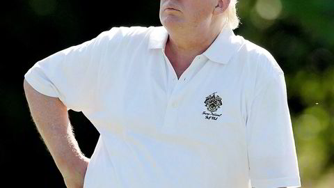 USAs president Donald Trump har fortsatt å spille golf etter at han ble president. Her er han på golfbanen sin i Skottland i 2011.