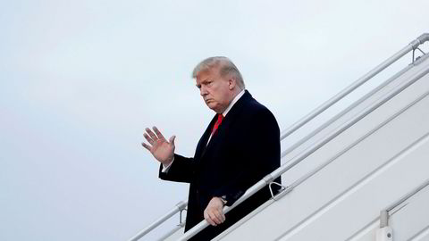 President Donald Trump presenterte tirsdag en plan for fredsløsning mellom Israel og Palestina.