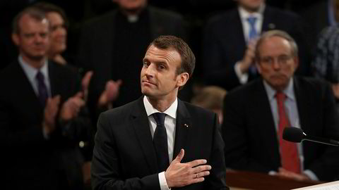 Frankrikes president Emmanuel Macron fikk stående applaus da han onsdag kveld talte til Kongressen i USA.