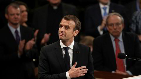 Frankrikes president Emmanuel Macron fikk stående applaus da han onsdag kveld talte til Kongressen i USA.