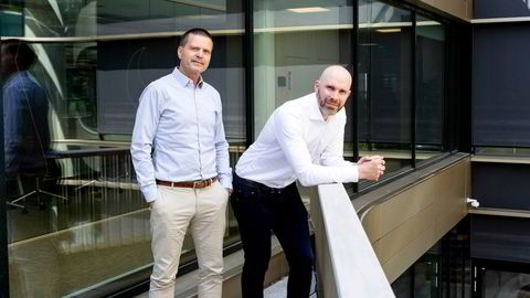 Fra venstre: Administrerende direktør Terje Wibe og finansdirektør Fredrik Eeg i Mercell.