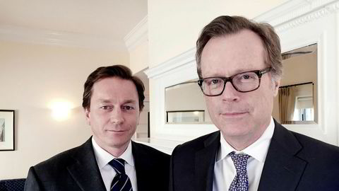 Delt lederskap i DHT Holdings, Svein Moxnes Harfjeld (venstre) og Trygve Munthe of DHT Holdings.