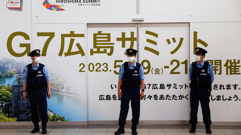 Det er et stort sikkerhetsoppbud i den symboltunge byen Hiroshima, hvor G7-landene og andre allierte møtes i helgen. G7-lederne må navigere i et urolig geopolitisk landskap preget av krisen i Ukraina og en stadig mer uforutsigbar kinesisk politikk.