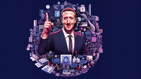 Mark Zuckerbergs Facebook er fortsatt det største sosiale mediet i Norge, men for mange storbrukere svinner motivasjonen. Illustrert med kunstig intelligens – Eirin Larsen / Midjourney