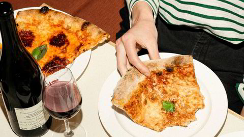Pizzavin. Lambrusco smaker godt med nesten all mat, for eksempel en pepperoni fra Stykke Pizza på Løren og andre retter med tomatsaus.