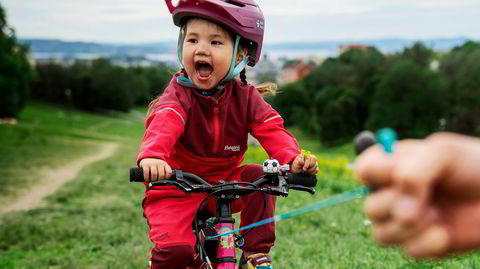 Ut på tur. Kidreel, en snelle med snor som gjør det enkelt å dra barn på sykkel opp bakker, er solgt til mer enn 20 land.