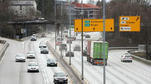 Regjeringen garanterer for finansieringen av utbyggingen av E18, som dermed kan starte om rundt ett år. Foto: Terje Pedersen / NTB scanpix