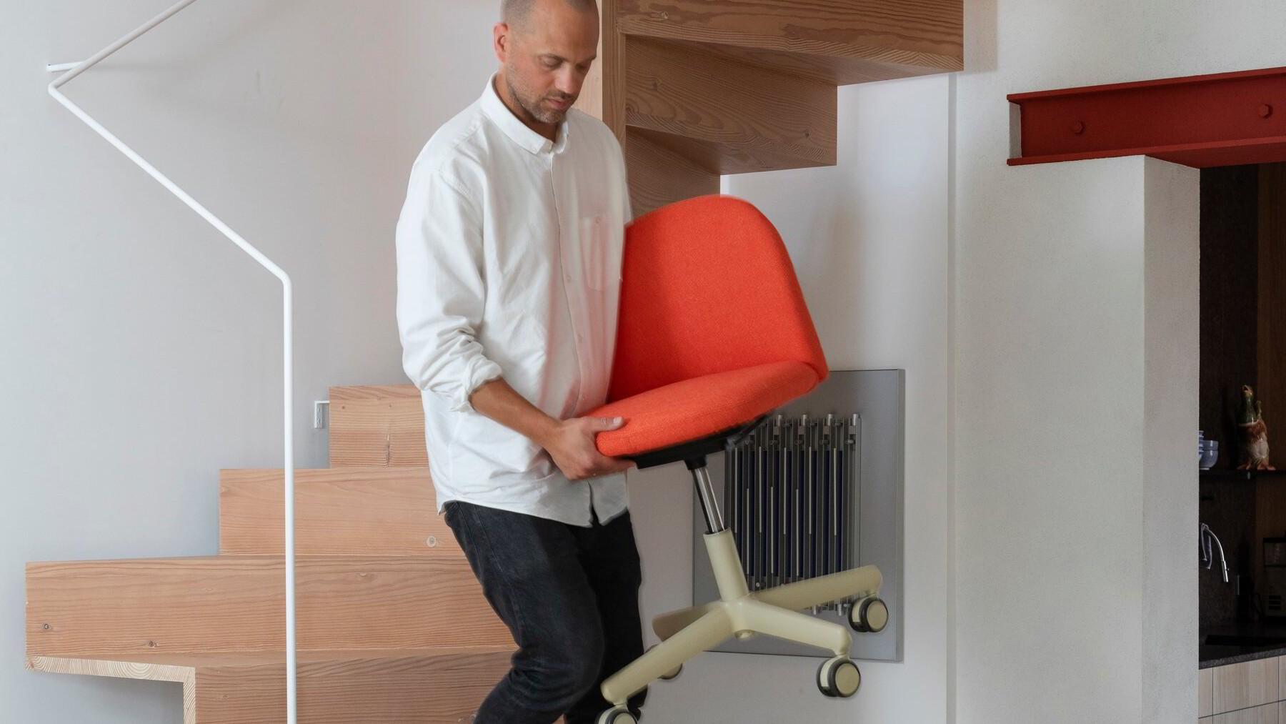 Denne stolen er spesialdesignet for hjemmekontoret