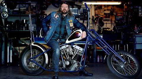 Sveinung Eide. Custom Harley Davidson Shovelhead - Foto: Sune Eriksen