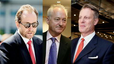 Fra venstre: Kjell Inge Røkke, Robert Keith og Johan H. Andresen. De tre har tapt store summer på Cxense.
