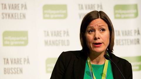 Byråd Hanna E. Marcussen for byutvikling opplyser at de jobber med saksbehandlingstiden. Her fra Miljøpartiet De Grønnes landsmøte på Lillehammer 2017.