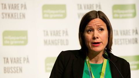 Byråd Hanna E. Marcussen for byutvikling opplyser at de jobber med saksbehandlingstiden. Her fra Miljøpartiet De Grønnes landsmøte på Lillehammer 2017.