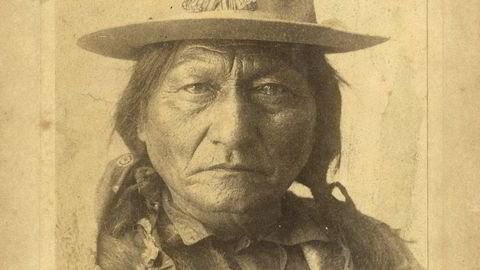 Sirlig. Et signert portrett av hunkpapa-høvdingen Sitting Bull fra tiden han turnerte med Buffalo Bill.