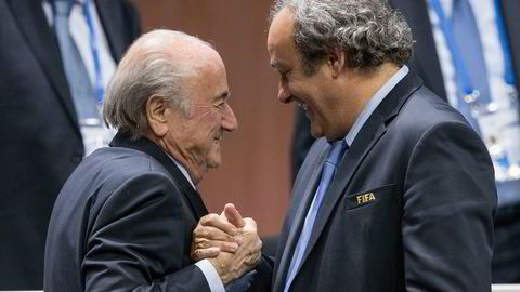 Sepp Blatter og Michel Platini tiltalt for bedrageri. (Patrick B. Kraemer/Keystone via AP, File)