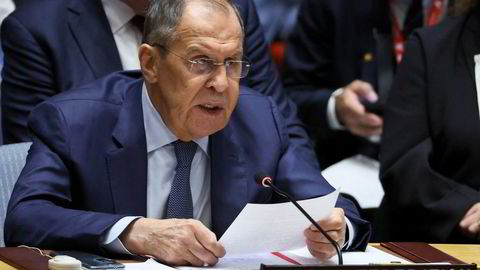 Utenriksminister Sergej Lavrov fremfører Russlands budskap i Sikkerhetsrådet under FNs høynivåuke.