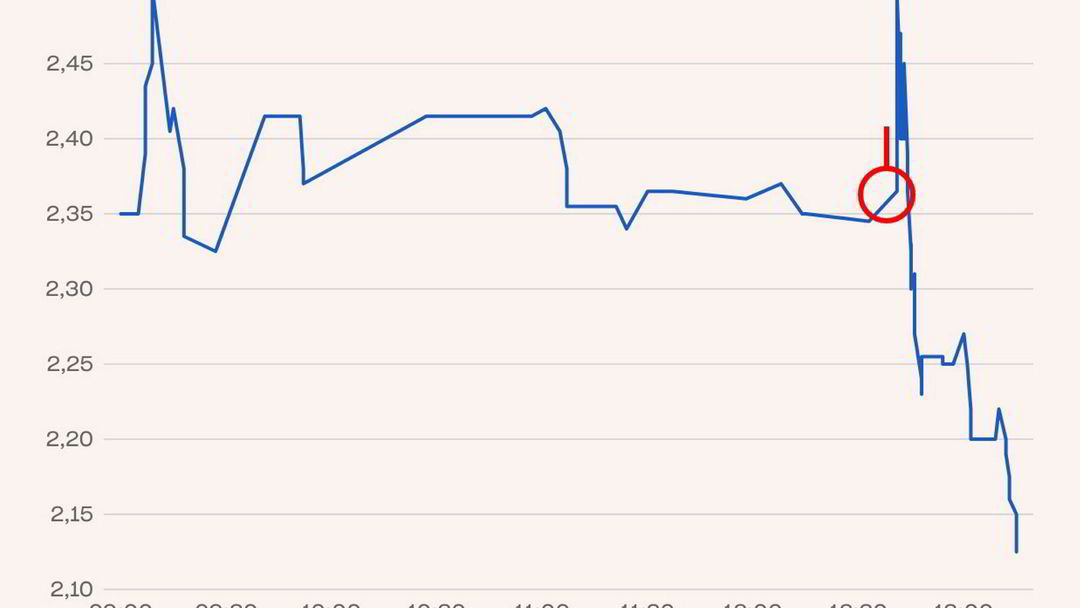 XXL price decreases after notification of the result