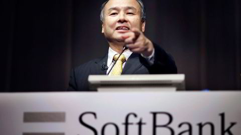 Softbank-grunnlegger og sjef Masayoshi «Masa» Son under en pressekonferanse i Tokyo.