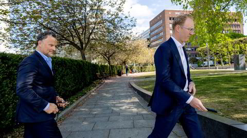 SPG-gründer Terje Trym Rustad (til venstre) og direktør for investeringsbanken i Sparebank 1 Markets, Henrik Kulseng-Hanssen, venter konsolideringer blant eiendomsselskaper.