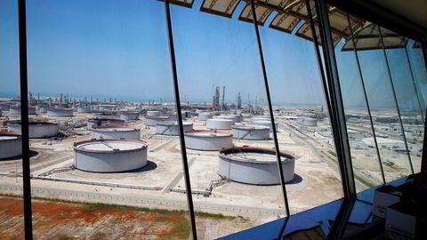 Illustrasjonsfoto, Saudi Aramcos oljeraffineri og oljeterminal Ras Tanura, Saudi-Arabia.