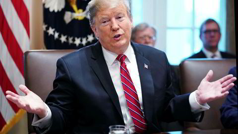 USAs president Donald Trump er ikke fornøyd, men han tviler på at det blir en ny «shutdown». Her under et regjeringsmøte i Det hvite hus tirsdag.